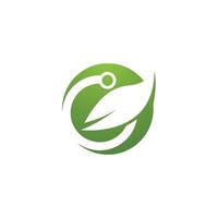 Green technology logo images vector