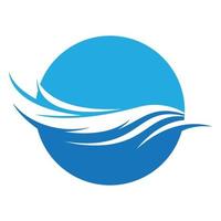 Water wave logo images vector