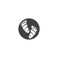 Foot therapist logo vector icon