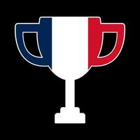 Cup of the winner of the competition in the color of France. Vector illustration.