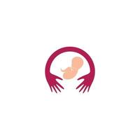 Baby logo vector icon