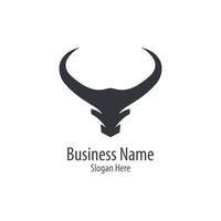 Bull logo template vector icon illustration