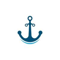 Anchor logo template vector icon illustration