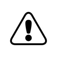 Warning exclamation mark icon vector