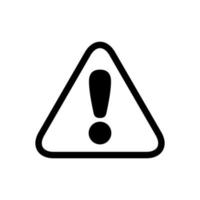 Warning exclamation mark icon vector