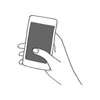 Vector illustration of smart phone in hand