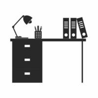 Desk and office equipment vector design