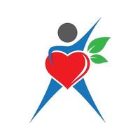 Ilustración de imágenes de logotipo de corazón saludable vector