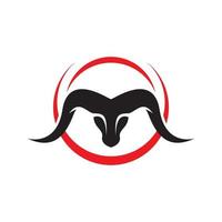 Bull head logo images vector