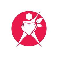 Ilustración de imágenes de logotipo de corazón saludable vector