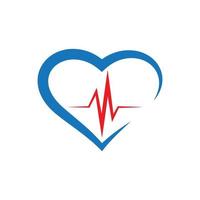 Heart beat logo images vector