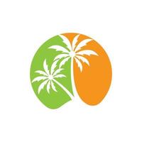 imágenes de palm tree summer logo vector