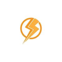 Thunderbolt logo template vector icon illustration