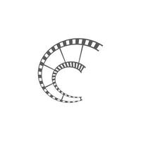 Filmstrip vector icon illustration