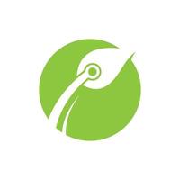 diseño de logotipo de tecnología ecológica vector