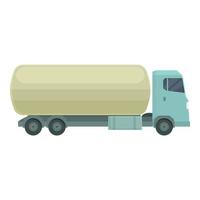vector de dibujos animados de icono de camión de carretera. camión cisterna de gasolina