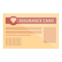 Health card icon cartoon vector. Medical insurance vector