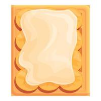 Snack food icon cartoon vector. Waffle fruit vector