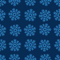 Seamless background with snowflakes. Christmas and New Year decoration elements. Vector illustration.