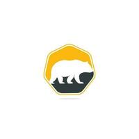 oso logo icono diseños vector. lleva conceptos de logotipo. símbolo de icono. vector