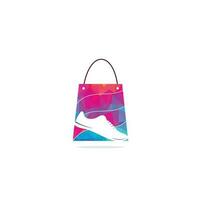 shoe shopping bag vector logo design. Shopping bag logo