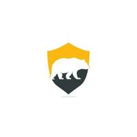 oso logo icono diseños vector. lleva conceptos de logotipo. símbolo de icono. vector