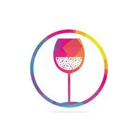 Wine Glass Icon Vector Logo. Wine logo Template Illustration Design.