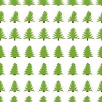 Seamless pattern with spruces on white background. Vector illustration