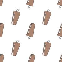 Seamless pattern with ice cream. Vector illustration.