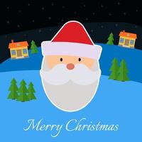 Greeting card with Santa Claus. vector