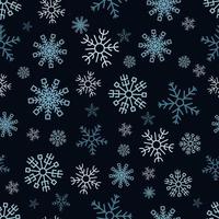 Seamless background with snowflakes. Christmas and New Year decoration elements. Vector illustration.