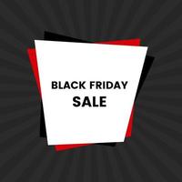 Black Friday sale banner on black background. Vector illustration.