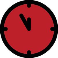 icono de reloj, tema de año nuevo vector