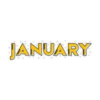 Vector design to welcome january