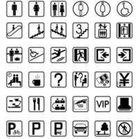 Vector set of icons with various symbols