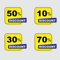 Discount vector design for 10, 30, 50, 70 percent