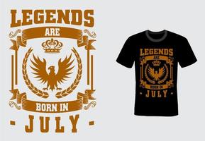 Vector t-shirt design for people born in july