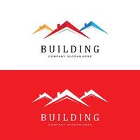 logotipo de construcción, vector de arquitecto residencial, diseño adecuado para la construcción de edificios, apartamento, vivienda