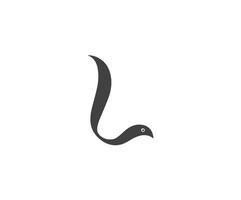 Representation of the letter L with snake folds. Illustration L letter icon. L Letter Logo Template vector icon design. Initial L logo.