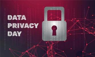 Data Privacy Day. Digital Technology Background. vector