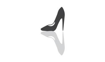 zapato de tacón alto en estilo de dibujo de línea continua. mujeres elegantes tacones de aguja minimalista boceto lineal negro aislado sobre fondo blanco. ilustración vectorial vector