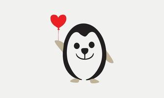 ilustración vectorial de pingüinos salvajes. lindo icono de pingüino en estilo plano. vector