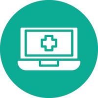 Laptop Medical Vector Icon Design