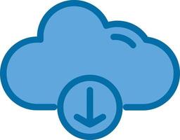 Cloud Download Alt Vector Icon Design