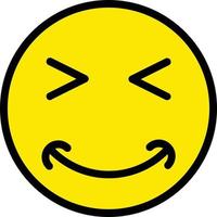 Grin Squint Vector Icon Design