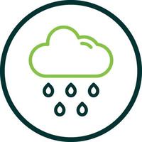 diseño de icono de vector de lluvia de nubes