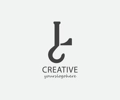 L or C letter icon. L and C letter icon.  LC Letter Logo Template vector icon design. Initial L and C logo. C letter is represented as the hook end of the rope.