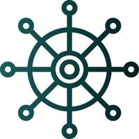 Dharmachakra Vector Icon Design