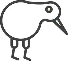 Kiwi Bird Vector Icon Design