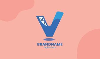 V Letter Logo Template vector icon design. Initial V logo.